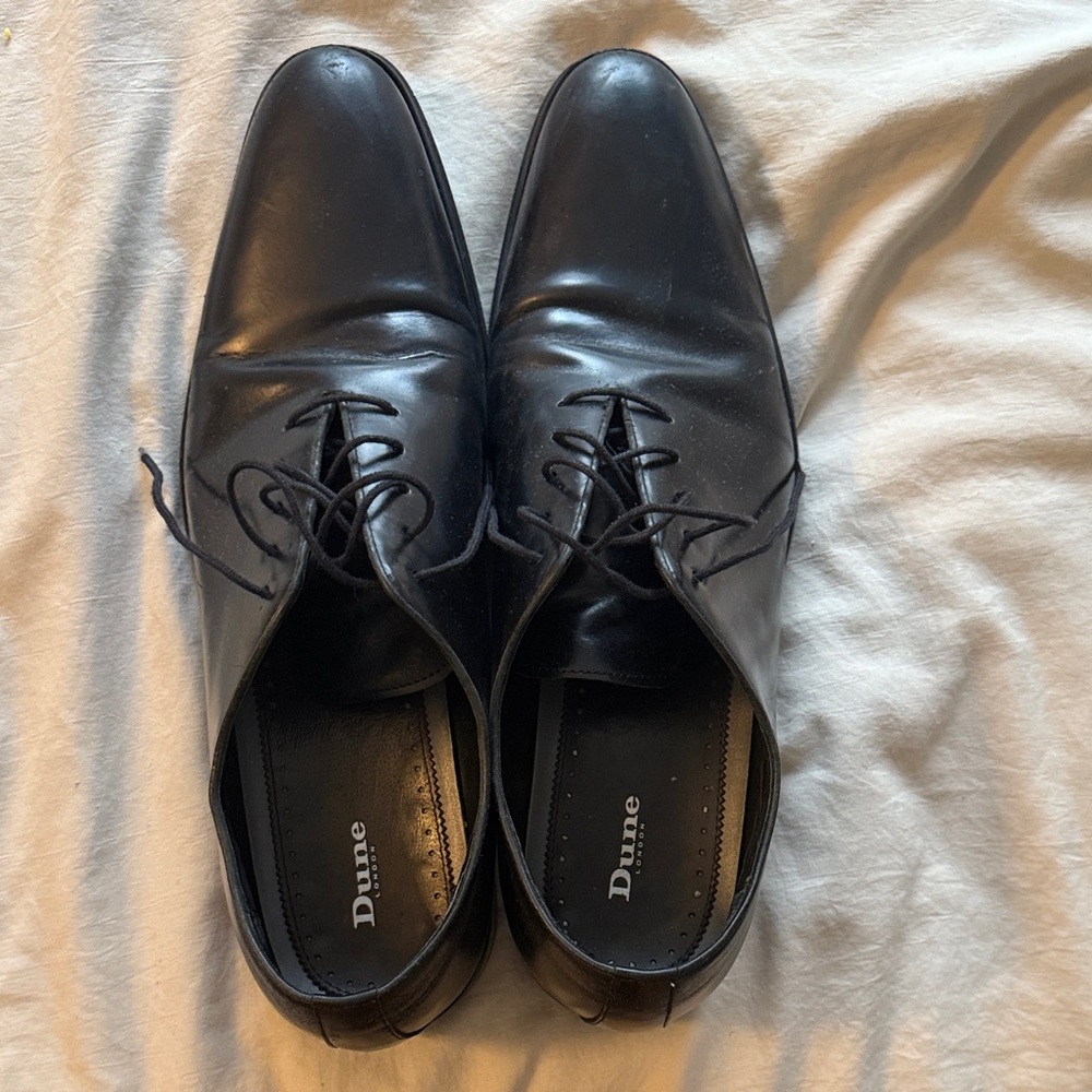 Dune Men’s Black Leather Shoes